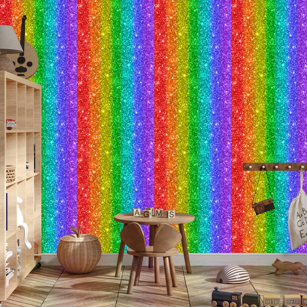 Purple and Red Glitter Wallpaper for Living Room and Bedroom 50x1000