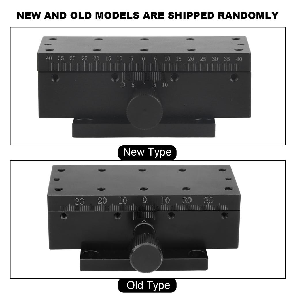 SEMCID-90T Linear Slide Manual X Axis Dovetail Trough Rack Pinion Stage Accuracy Manual Fine‑Tune Platform 90*40mm