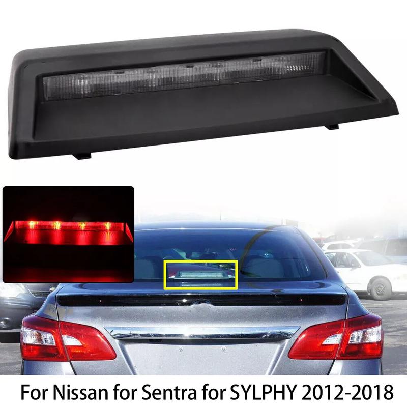 

Newest 1pcs High 3rd Third Brake Stop Light Lamps For Nissan- For Sentra- 2012~2018 Black Replace Part Brake Light Car Light