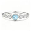 S925 Silver Zodiac Ring with Yellow Crystal, Sapphire, and Multi-colored Gemstones - Versatile Stackable Design.