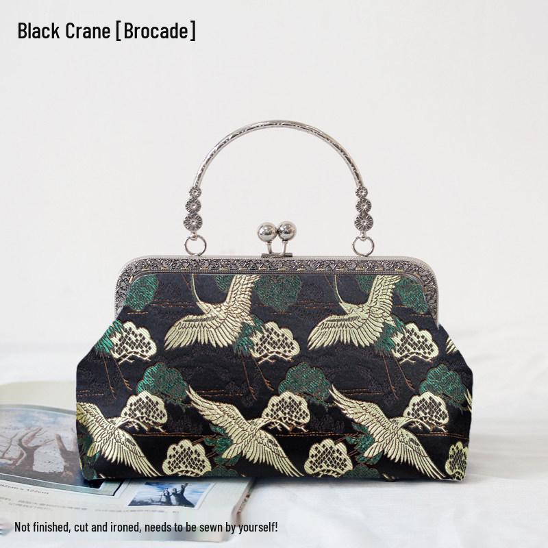Short Style Handbag Material Kit - Handmade, Multiple Styles, Square Clasp Bag, Includes 20 Needles
