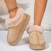 Fashion Women' Warm Fluffy Fur Ankle Boots Faux Suede Thicken Plush Cotton Padded Snow Boots Woman Thick Sole Platform Casual Boots