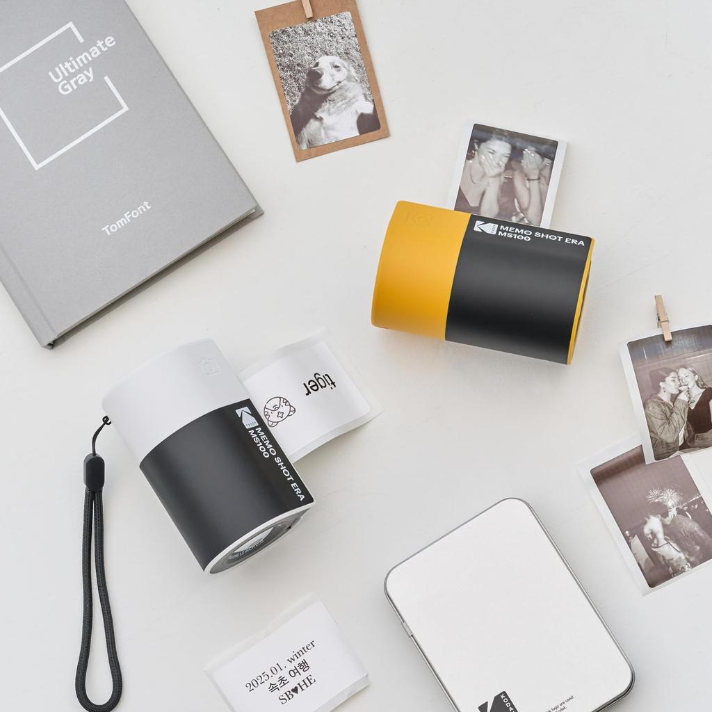 Kodak Memo Shot ERA Toy Instant Digital Camera with Label Printer (White, Camera Body + 10 Rolls)