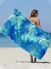 Watercolor Ogee Beach Towel - Boho Geometric Pattern, Soft Microfiber, Multiple Sizes