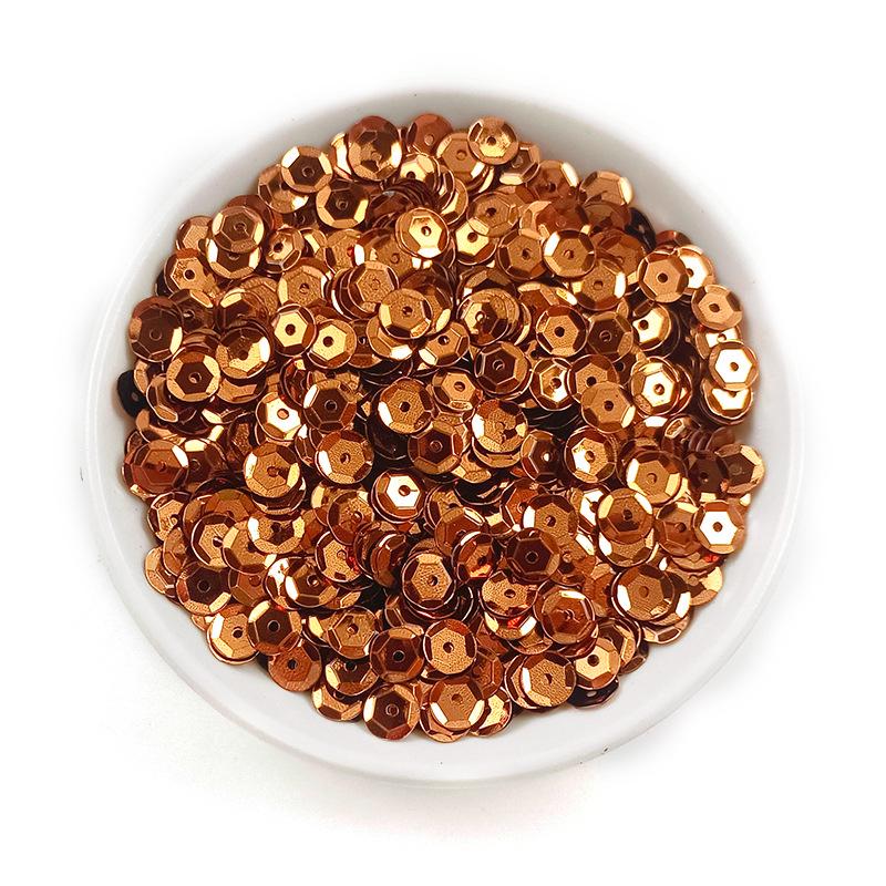 

Круглі вигнуті блискітки ПВХ розміром 6 мм із середнім отвором і шестикутними намистинами для шиття 20g/pack