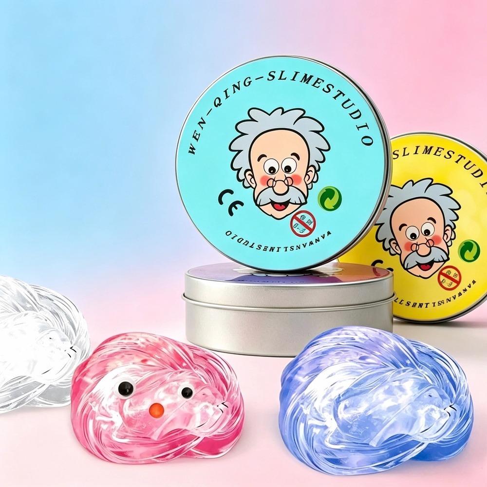 Lab Putty Crystal Clear Glass Best Thinking Smart Crazy Stress Putty With Tin, Sensory & Bouncing Toy Children Gifts