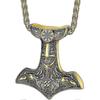 Men Amulet Necklace-thor's Hammer Pendant With Chain. 55+5cm Adjustable. Viking