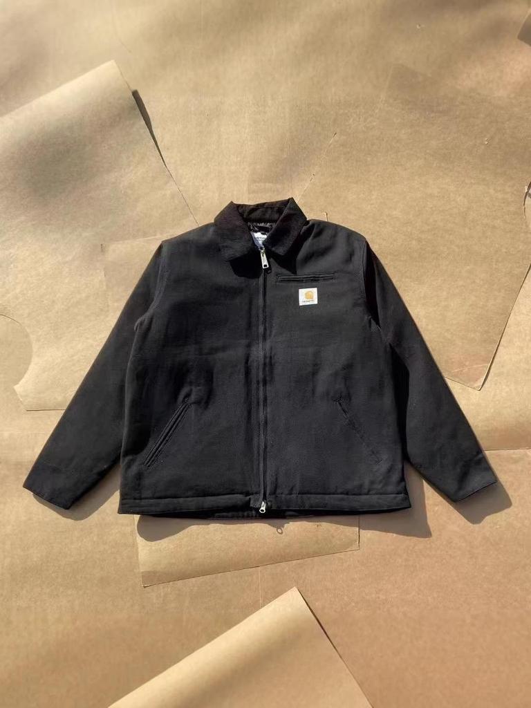 US High Street Carhartt Canvas Arbeitsjacke: Schwere Unisex Freizeit-Jacke mit Kragen für Frühling, Herbst, Winter