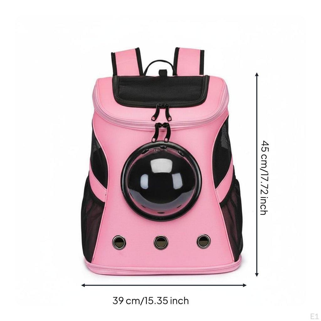 Space Capsule Pet Carrier Portable Cat Backpack Breathable Mesh Spherical for