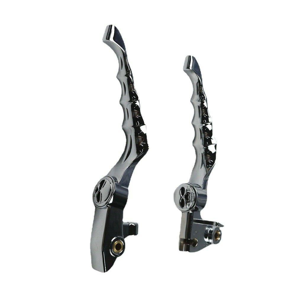 Chrome Motorcycle Skull Brake Clutch Lever for Yamaha V-Star 650 1100 Custom / Drag Star XVS400