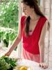 Tinknit Summer Wholegarment Knit Vest_Red