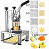 Commercial French Fry Cutter with 4 Replacement Blades, 1/2" or 1/4" or 3/8" 6 or 8-wedge Slicer or 6-wedge Apple Corer