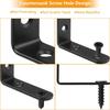 10Pack 65x65x20mm Black L Bracket, Stainless Steel 90° Heavy Duty Corner Brace Joint Fastener with Screws, Round End 4 Holes