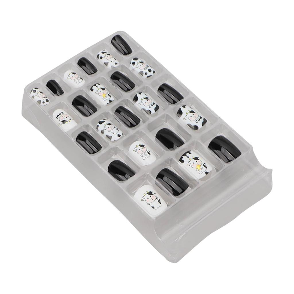 24Pcs Kids Self Adhesive Fake Nails Safe Gentle Interesting Stylish DIY Kids Full Cover Press On