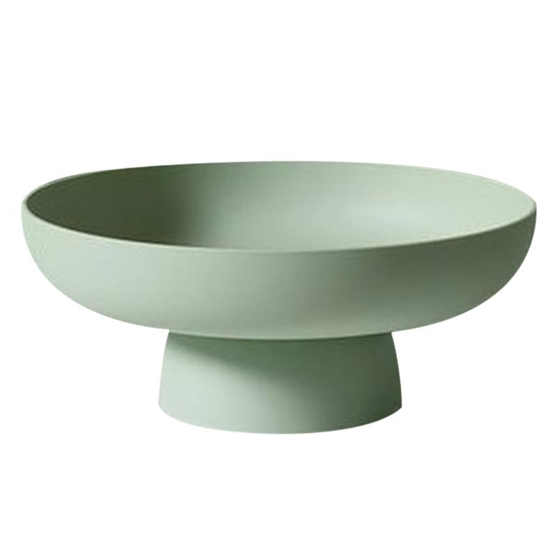 Modern Round Fruit Dish with Drainage, Elegant Plastic Basket for Kitchen Counter or Table Centerpiece