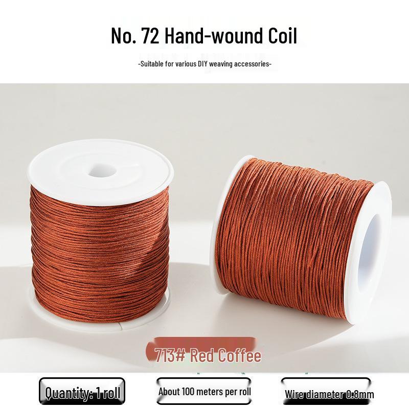 Mehrfarbig Nein. 72 Handgeflochtenes Perlenkordel-Set - Strapazierfähiges Knoten- & Armbandmaterial