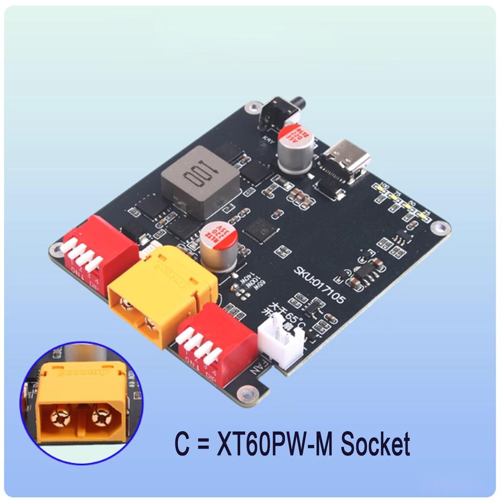 140W Two-Way Fast Charging Module Step-Up Step-Down 2-6 Series Li Battery Charging Board with Automatic Temperature Control