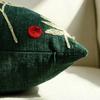 Washable Christmas Throw Pillow Cover 3D Embroidered Pattern Sofa Pillowcase Pillowslip  Bedroom