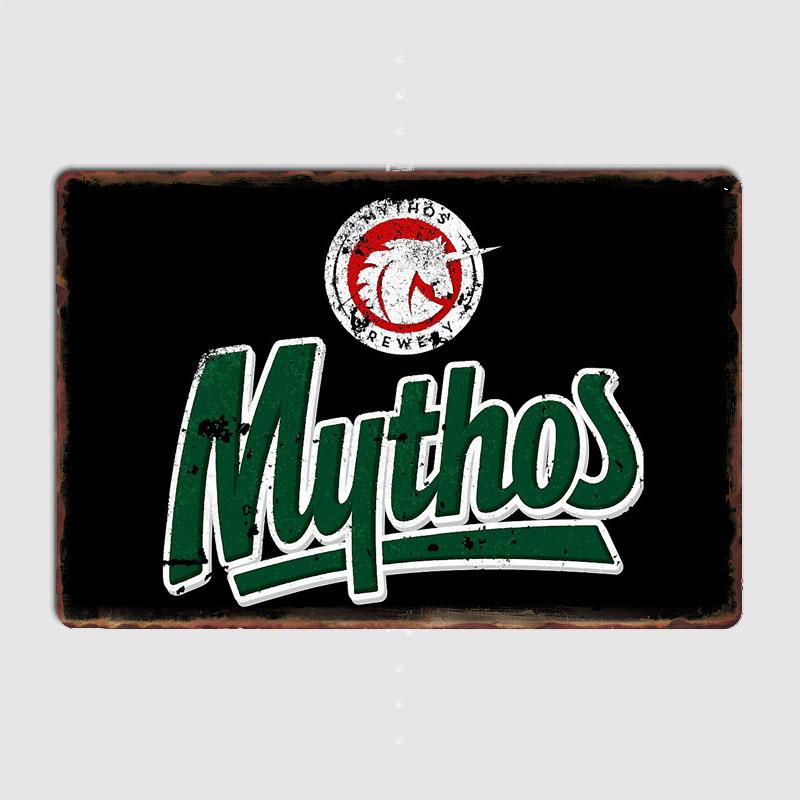 

Mythos Brewery - Greece Beer Retro Pub Poster Metal Sign Custom Bar indoor Wall Decoration Room Decor Tin Home Decor 20x30cm（7.8x11.8inch）
