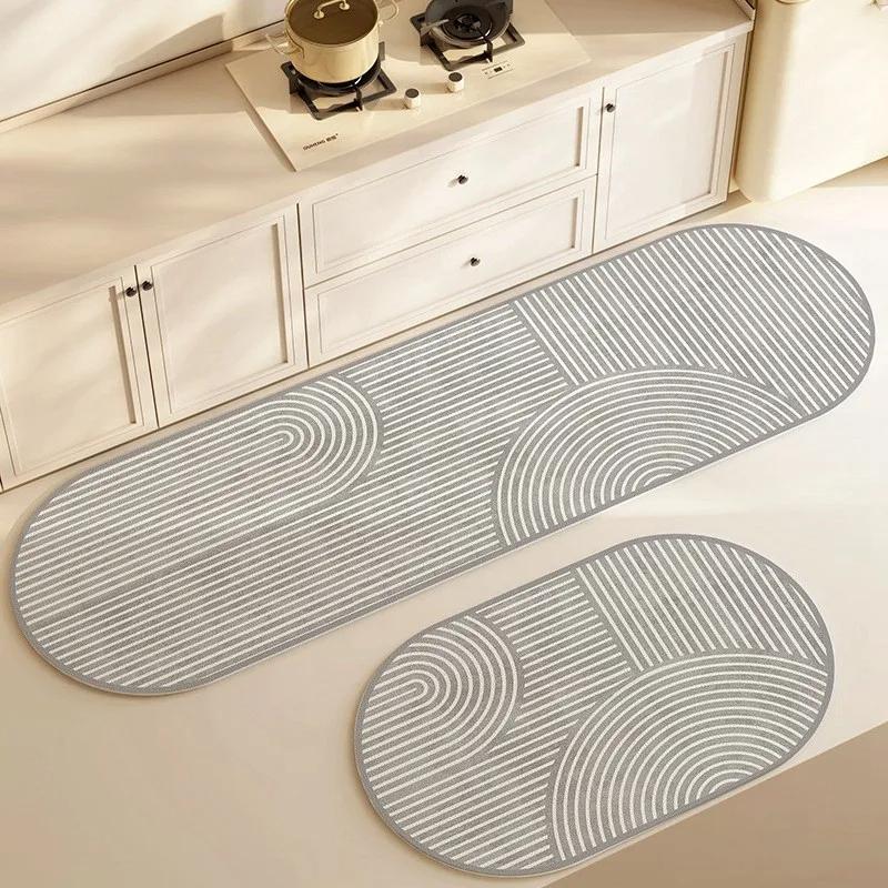 1/2Pcs Diatom Mud Kitchen Floor Mat, Super Absorbent And Anti-Slip Bathroom And Washroom Door Mat, Home Decoration
