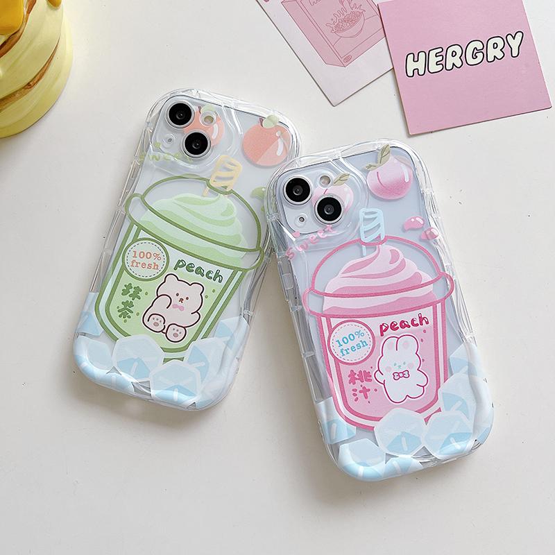 Cute Bear Soft TPU Case For IPhone 15 Infinix Tecno Spark Redmi Note 12 Note 11 Pro Samsung S23 Ultra S24 A53 A52 Realme C53 C55 OPPO Vivo Cover