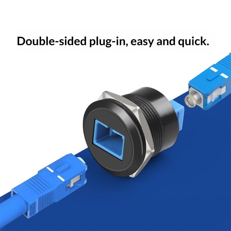 Type C LC Female to Female Fiber Opticals Adapters Socket Panel Module Embedded Design for Networking Signal Stability