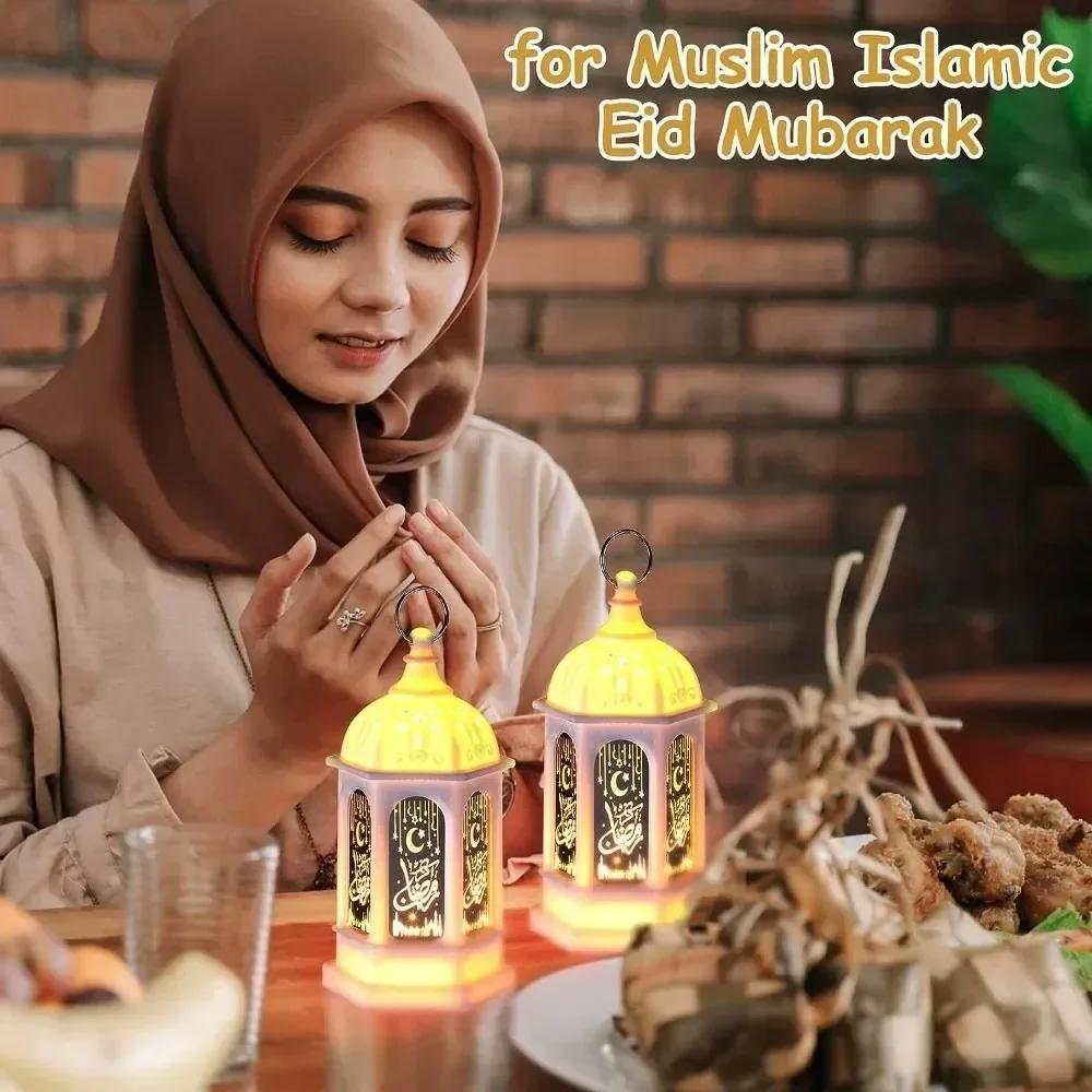 1-10PCS 2026 Ramadan Middle Eastern Vintage Castle Lantern Handheld Candle Holder Candle for Holiday Decoration