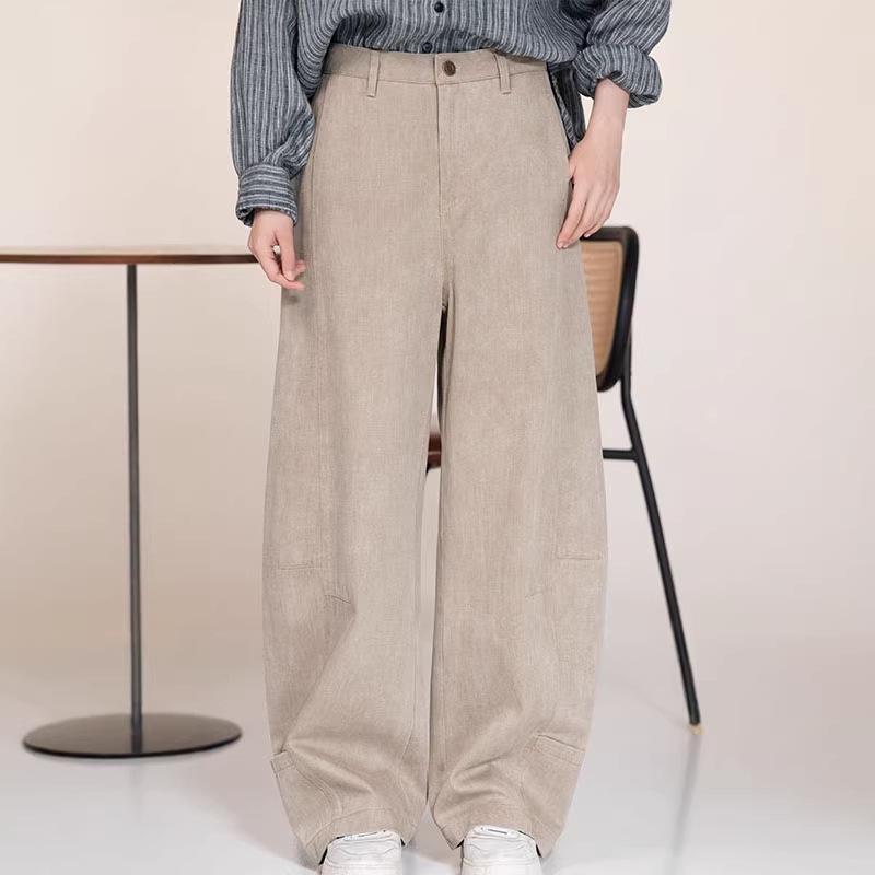 2026 Spring Women s High-Waisted Versatile Wide-Leg Pants - Loose, Slimming, Casual Drape Design M