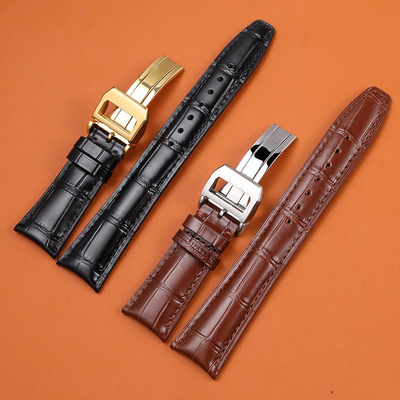 22mm 20mm Genuine Leather Alligator Texture Watch Band for IWC Portofino Men's Watch, Soft Comfortable Replacement Strap, Luxury