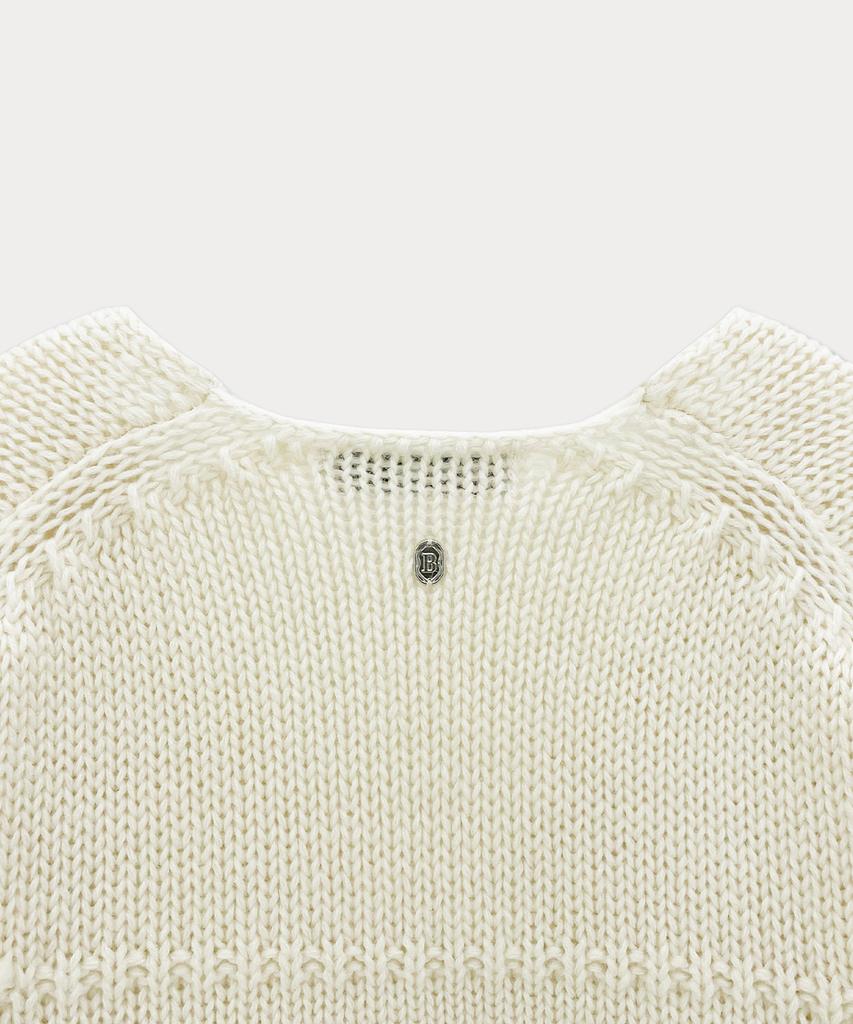 Sseomweeobeoteo Tope Wool V-Neck Knit - Cream