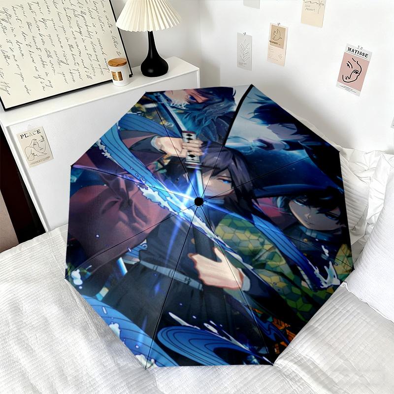Japanese-style cartoon Demon Slayer Kamado Tanjiro & Kamado Nezuko umbrella including home travel and outdoor activities Multi functional umbrella 14