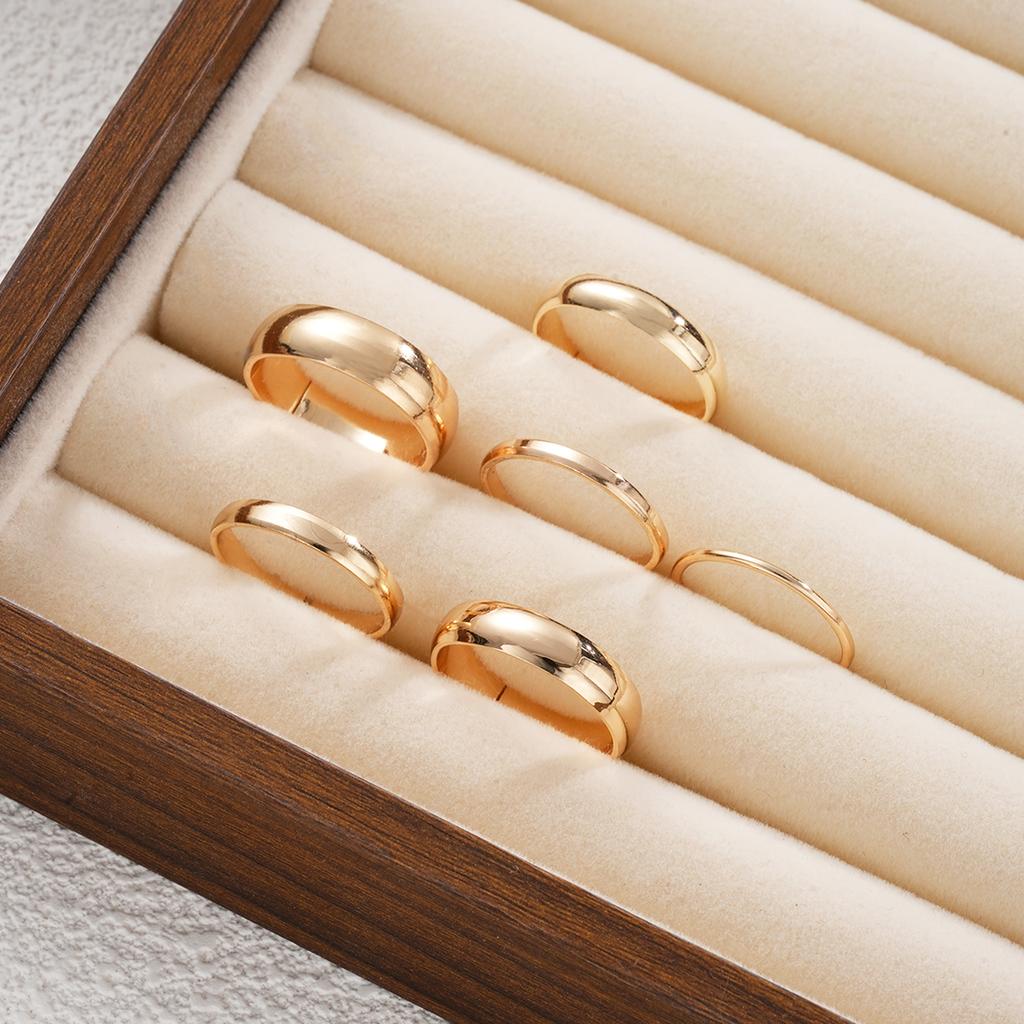 6Pcs Minimalist Plain Band Ring Set For Women Gold Plated Stackable Simple Dainty Stacking Rings Daily Wear Jewelry Gifts 2026