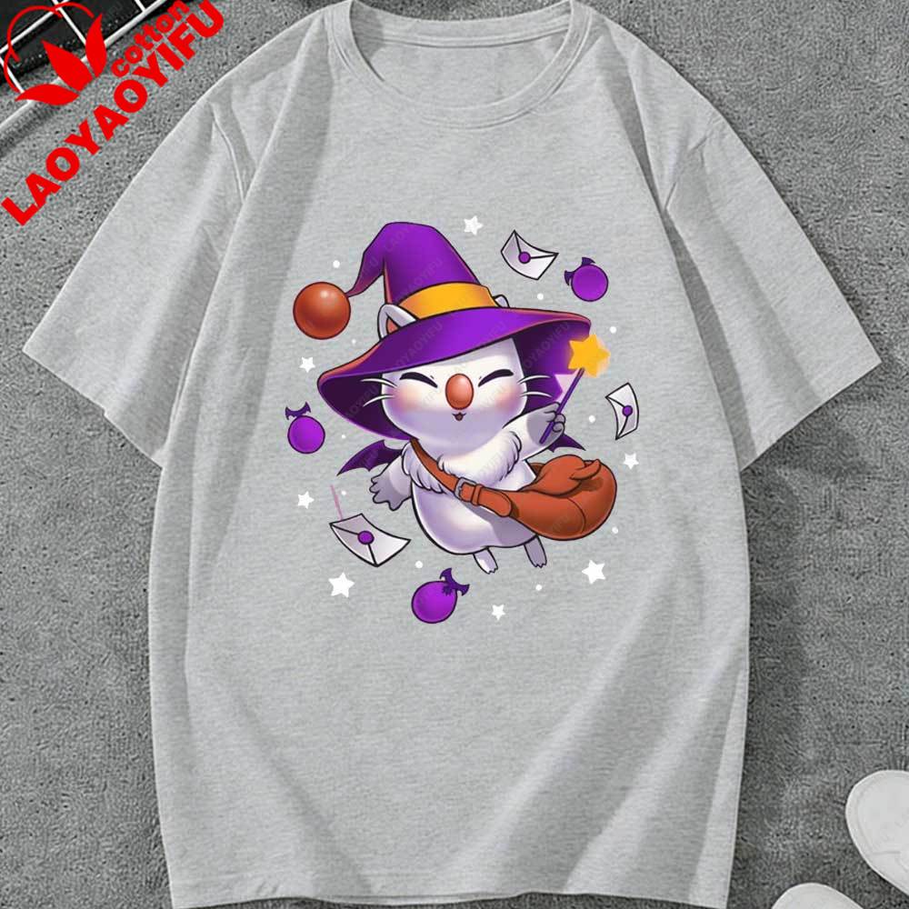 Witch Moogle Final Fantasy Tshirt Kupo Shirt Cute and Spooky Final Fantasy IX FFXIV FFVII Remake Tee Graphic T Shirts Tops