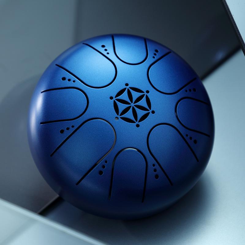 5 Inch 8 Note Drum Meditation Tongue Ocean Drum Practice Pad Hand Drum Zen Drum Beater Meditation Instruments