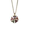 Women’s Colorful Zircon Geometric Necklace Set in Titanium Steel - Trendy Fashion Design
