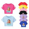 5530 Kids Girls Nastya Print Short Sleeves Short T-Shirt