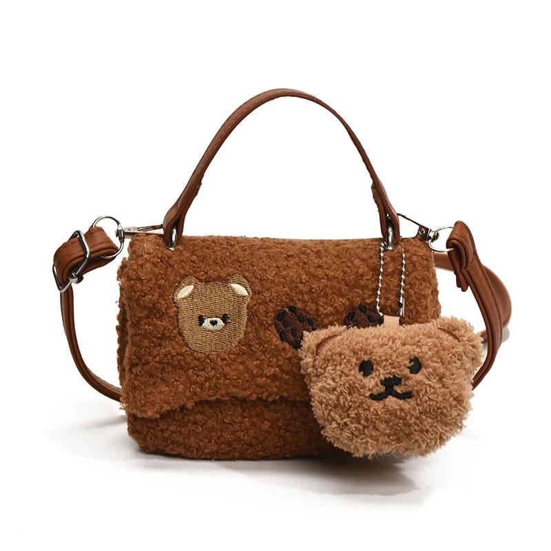 Dames Retro Plysj Crossbody Tote 2025 - Trendy Liten Håndveske for Jobb og Hverdagsklær