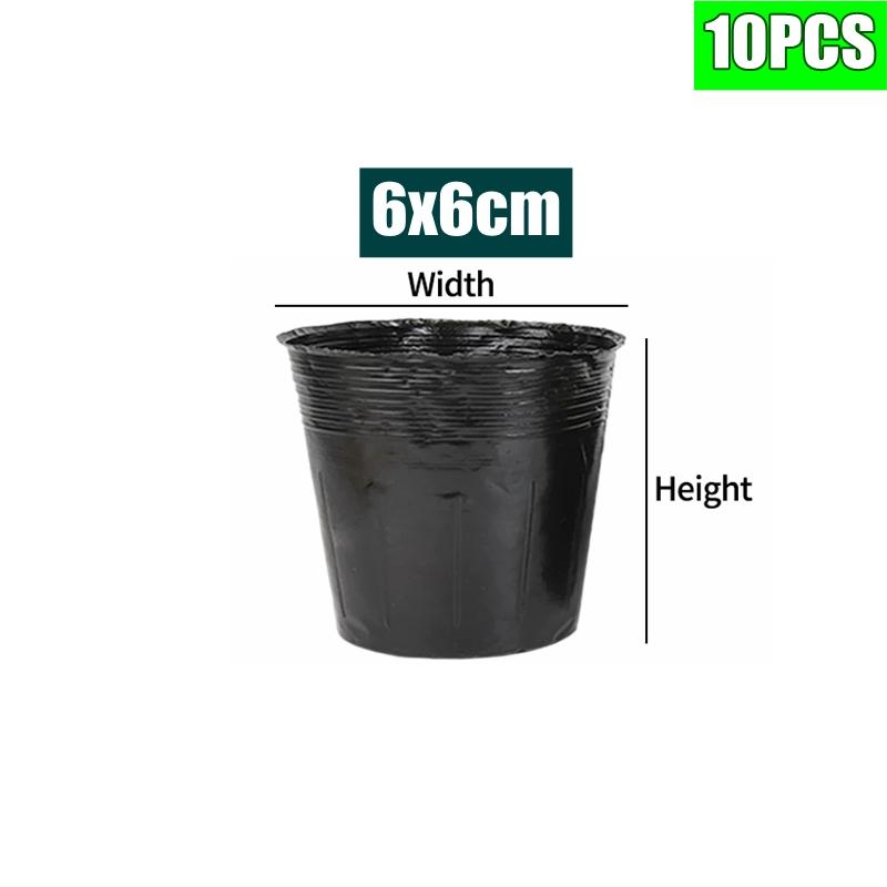 10-100Pcs Plastic Seedling Cup Disposable Thickened Nursery Pots For Transplanting Flower Vegetable Planting Seeding Grow Bags