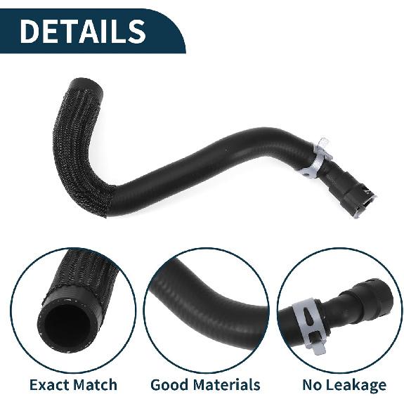 Radiator Hose Heater Hose No.DB5Z8C289C/DB538C289AA/DB5Z8C289A for Ford Explorer 3.5L 2011-2019 Black Rubber 1 Pc Coolant Pipe Good Sealing