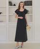Slow Lolly Puff Shirring Long Dress_3 Colors