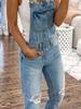 Pure 4 Colors Fashion Ladies Denim Kombinezon Długi Romper Spodnie na szelkach Kombinezony Dżinsy dla kobiet Plus Size