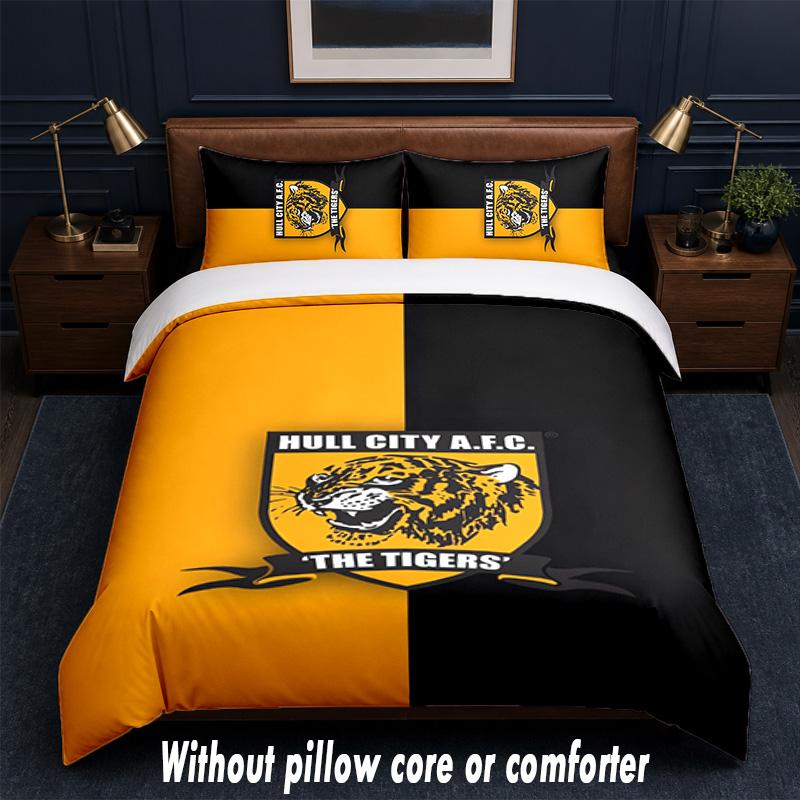 Set Biancheria da Letto Hull FC Design 1 Copripiumino + 2 Federe Morbido Traspirante Biancheria da Letto per la Casa