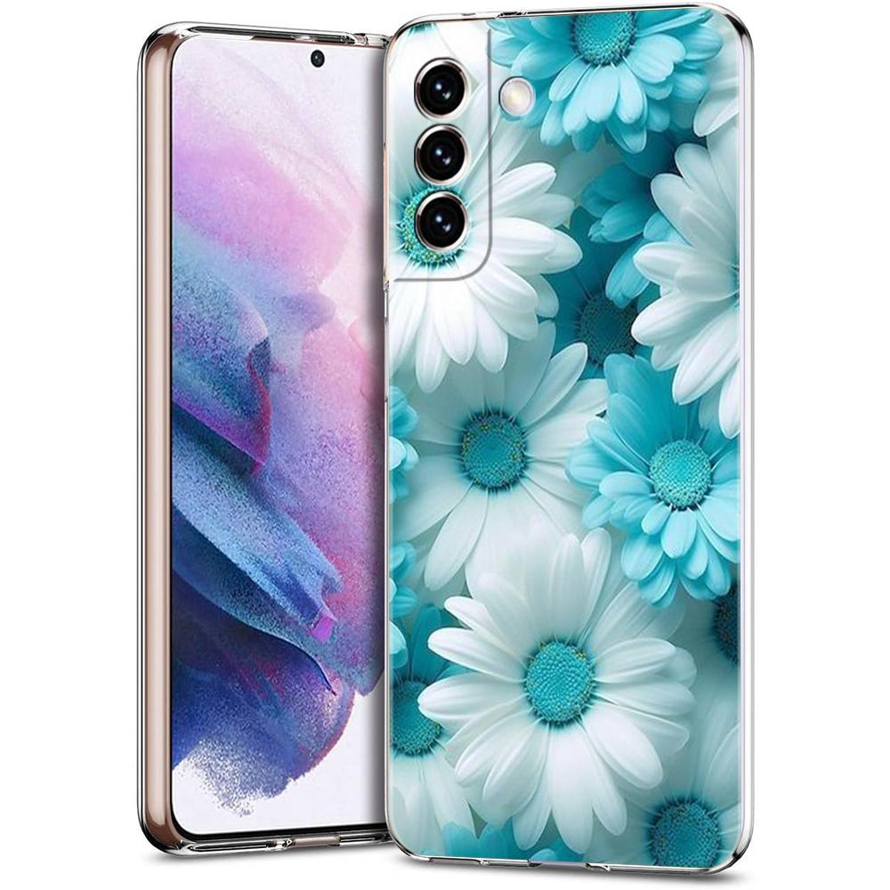 Phone Case For Samsung Galaxy S24 Ultra S23 FE S22 S20 S21 5G S10 S9 Plus S10E S8 Silicone Clear Beauty Flowers Leaves Cover