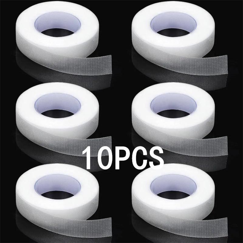 1/5/10 Rolls 9mx1.25cm Eyelash Tape Transparent Adhesive Fabric Adhesive Breathable Micropore Fabric Tape for Eyelash Extension