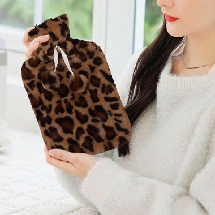 2 Litre Plush Hot Water Bottle with Cover Protector Anti-Scald Hot Water Bag 2000ml Warm Lasting Bottle Bag Container