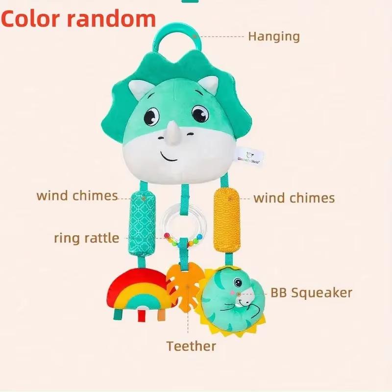 Wiszące Grzechotki Zabawki dla Niemowląt Kreskówkowe Zwierzę Spiralna Wisząca Zabawka z Dzwoneczkiem Zabawki do Wózka Samochodowego dla Niemowląt Noworodków