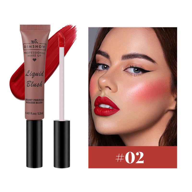 

Dimshow 6 Color Long-Lasting Liquid Blush Facial Contouring Lightweight Soft Multi-Use Cream Blush Waterproof Facial Blush Stick