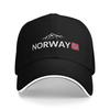 Unisex Czapka Outdoor Górska z Flagą Norwegii Czapki Trucker Baseballowe Casualowa Czapka Baseballowa Kapelusze Przeciwsłoneczne