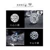 Hip Hop Floral Stud Earrings Men Women Sterling With Moissanite Crystal Accents Gold Rose White