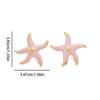 Colored Dripping Oil Starfish Star Titanium Steel Earrings Enamel Gold-Plated High Quality Earrings Beach Jewelry Gifts